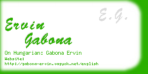 ervin gabona business card